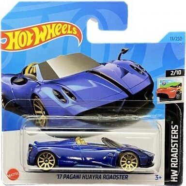 Hot Wheels '17 Pagani Huayra Roadster Blue Roadsters 2023 #013 Short Card Hot Wheels '17 Pagani Huayra Roadster Blue Roadsters 2023 #013 Short Card