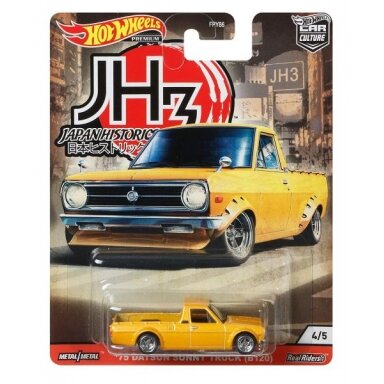Hot Wheels Premium 1975 Datsun Sunny pick-up B121 *Japan Historics #3*, yellow Hot Wheels Premium 1975 Datsun Sunny pick-up B121 *Japan Historics #3*, yellow