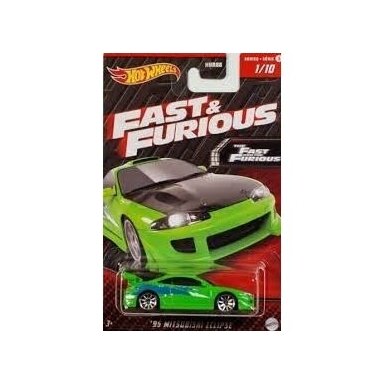 Hot Wheels Fast and Furious 1995 Mitsubishi Eclipse, green