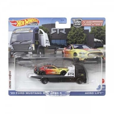 Hot Wheels Premium Team Transport 2023 Ford Mustang RTR Spec 5 & Aero Lift Truck Hot Wheels Premium Team Transport 2023 Ford Mustang RTR Spec 5 & Aero Lift Truck