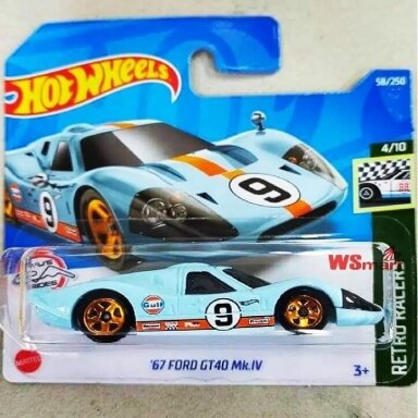 Hot Wheels '67 Ford GT40 Mk IV. with a Gulf Livery (Card condition 8/10) Hot Wheels '67 Ford GT40 Mk IV. with a Gulf Livery (Card condition 8/10)