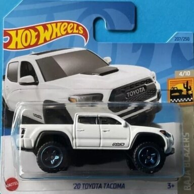 Hot Wheels Mainline 20 Toyota Tacoma white short card