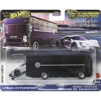 Hot Wheels Premium Team Transport Lykan Hypersport and Euro Hauler Gamion De Transport