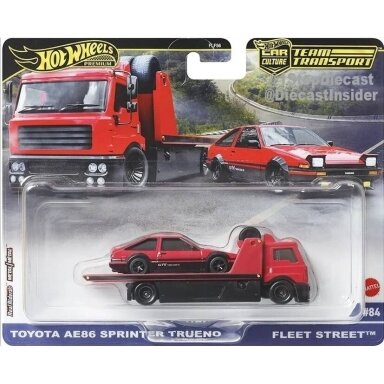 Hot Wheels Premium Team Transport Toyota AE86 Sprinter Trueno and Fleet Street