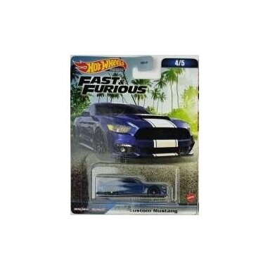 Hot Wheels Premium Custom Mustang Blue Fast & Furious Hot Wheels Premium Custom Mustang Blue Fast & Furious
