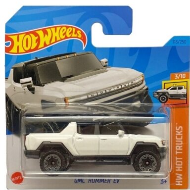 Hot Wheels GMC Hummer EV White Hot Trucks 2023 #116 Short Card Hot Wheels GMC Hummer EV White Hot Trucks 2023 #116 Short Card
