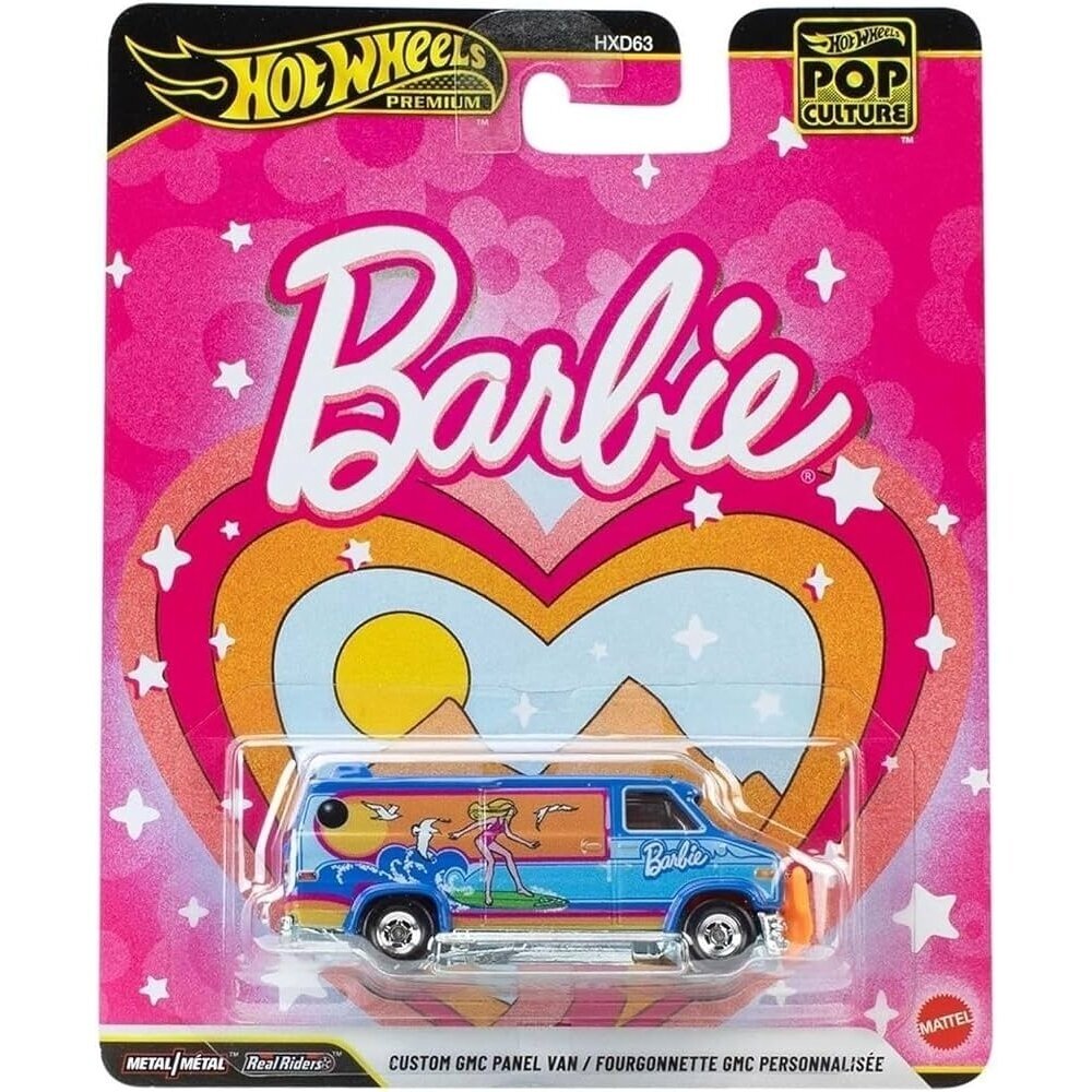Hot Wheels Premium Pop Culture Modeliukas Custom GMC Panel Van *Barbie*, various Blue (yra sandėlyje)