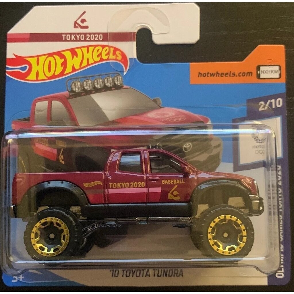 Hot Wheels Mainline 2010 Toyota Tundra Dark Red Short Card