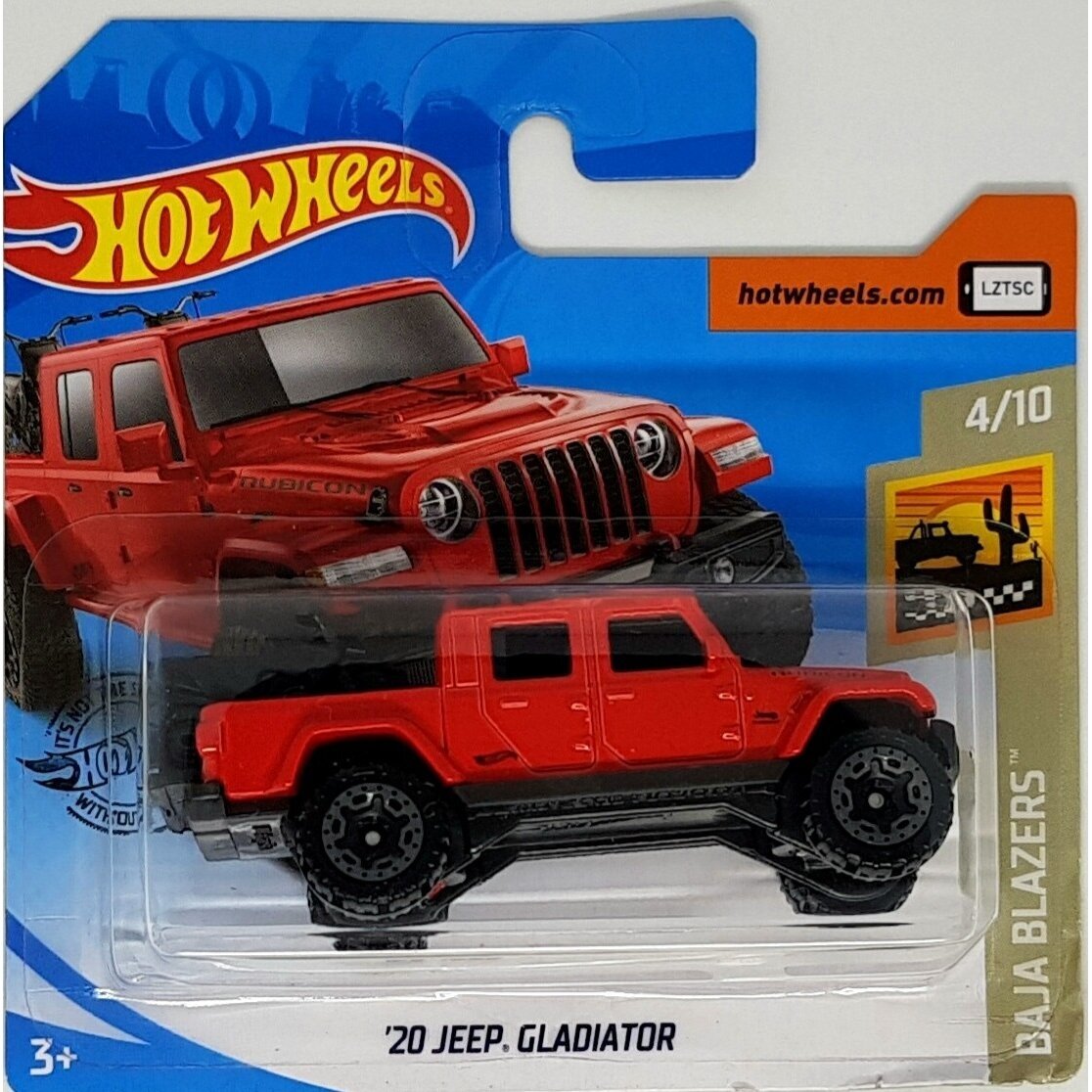 Hot Wheels Mainline 2020 Jeep Gladiator Red Short Card
