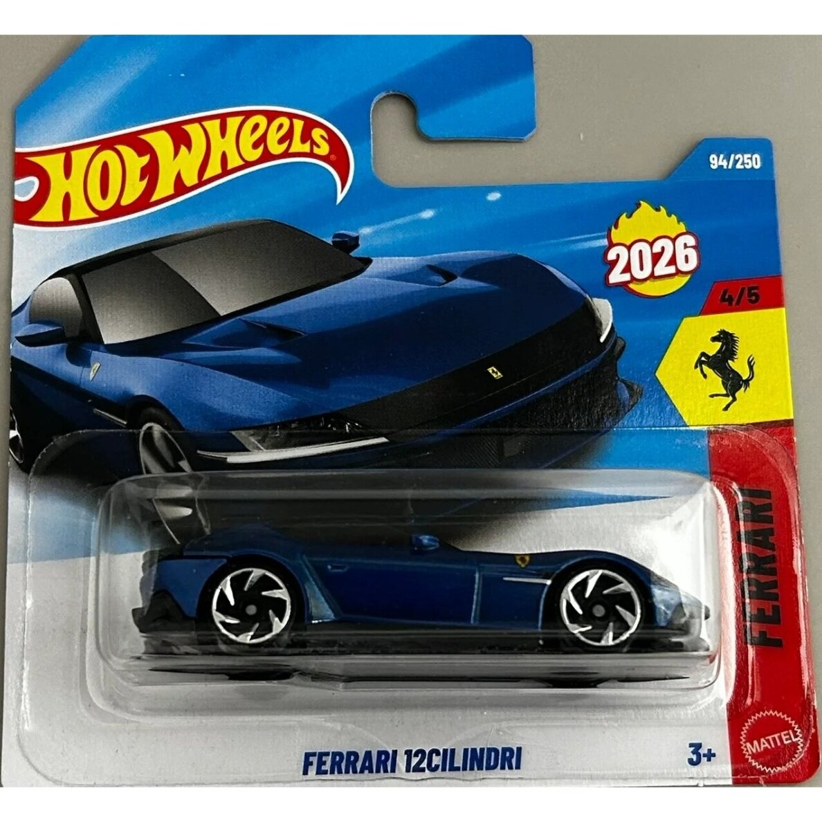 Hot Wheels Mainline Modeliukas Ferrari 12Cilindri Blue Short Card (yra Sandėlyje)