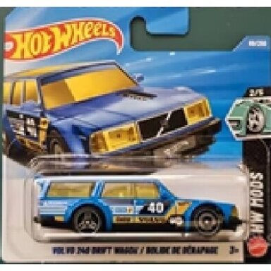 Hot Wheels Mainline 2026 Case C Volvo 240 Drift Wagon Blue No.40 Short Card