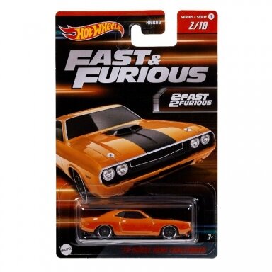 Hot Wheels Mainline Fast and Furious 70 Dodge Hemi Challenger Orange