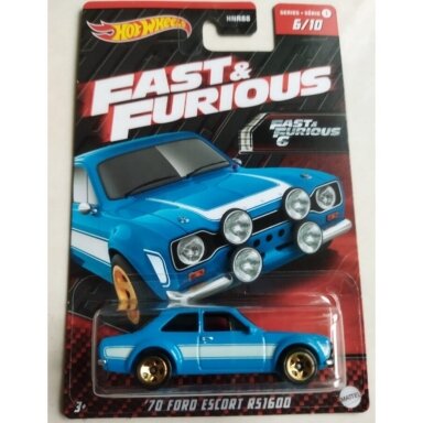 Hot Wheels Mainline Fast and Furious 70 Ford Escort RS1600 blue