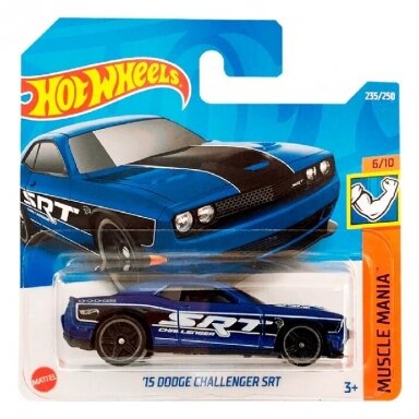 Hot Wheels Mainline 15 Dodge Challenger SRT blue
