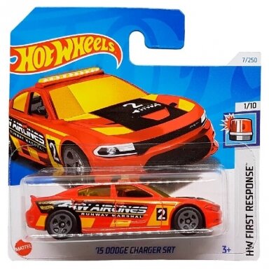 Hot Wheels Mainline 15 Dodge Charger SRT red HW Airlines