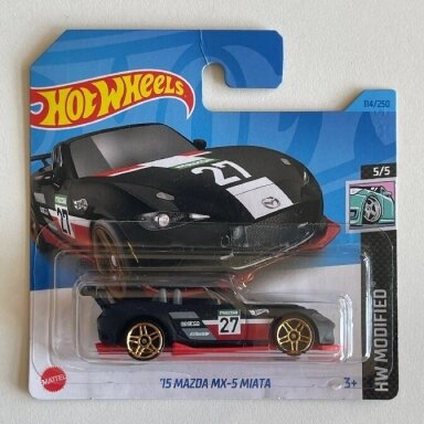 Hot Wheels Mainline 15 Mazda MX-5 Miata black