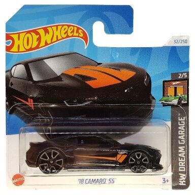 Hot Wheels Mainline 18 Camaro SS Black short card