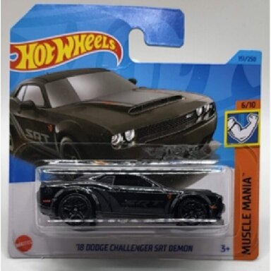 Hot Wheels Mainline 18 Dodge Challenger SRT Demon Black