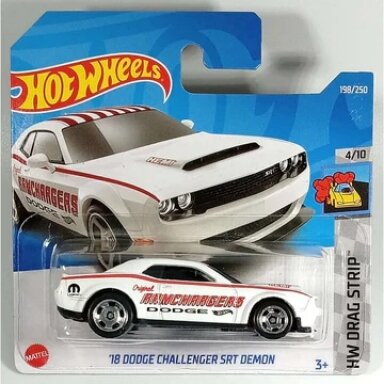 Hot Wheels Mainline 18 Dodge Challenger SRT Demon White