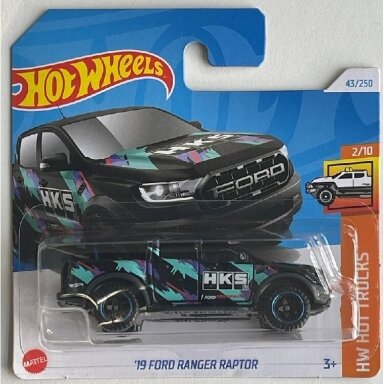 Hot Wheels Mainline 19 Ford Ranger Raptor HKS Short card