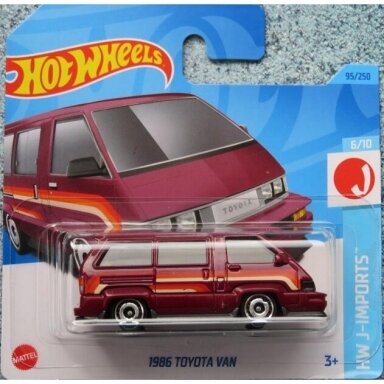 Hot Wheels Mainline 1986 Toyota Van borwn short card
