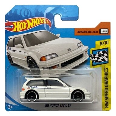 Hot Wheels Mainline 1990 honda Civic EF White short card