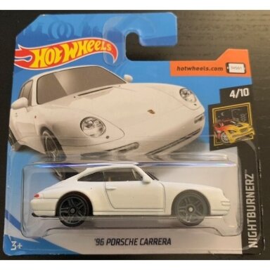Hot Wheels Mainline 1996 Porsche Carrera White short card