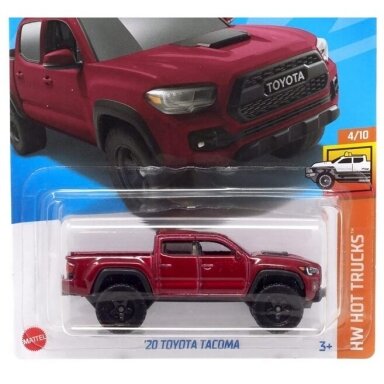 Hot Wheels Mainline 20 Toyota Tacoma Dark red short card