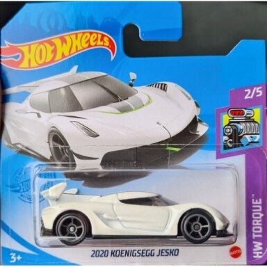 Hot Wheels Mainline 2020 Koenigsegg Jesko white short card