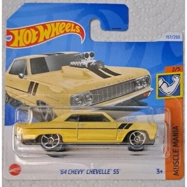 Hot Wheels Mainline 64 Chevy Chevelle SS yellow
