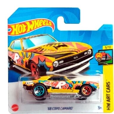 Hot Wheels Mainline 68 Copo Camaro yellow