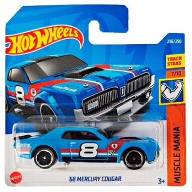 Hot Wheels Mainline 68 Mercury Cougar Blue