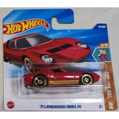 Hot Wheels Mainline 71 Lamborghini Miura red