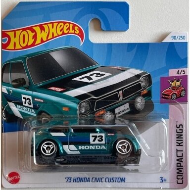 Hot Wheels Mainline 73 Honda Civic Custom Green