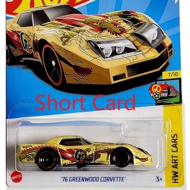 Hot Wheels Mainline 76 Greenwood Corvette Yellow-red