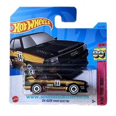 WHEEL DEFECT!!!!    Hot Wheels Mainline 84 Audi Sport Quattro Black