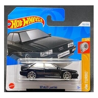 Hot Wheels Mainline 87 Audi Quattro Black