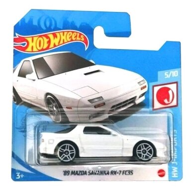 Hot Wheels Mainline 89 Mazda Savanna RX-7 FC3S White