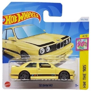 Hot Wheels Mainline '92 BMW M3 yellow