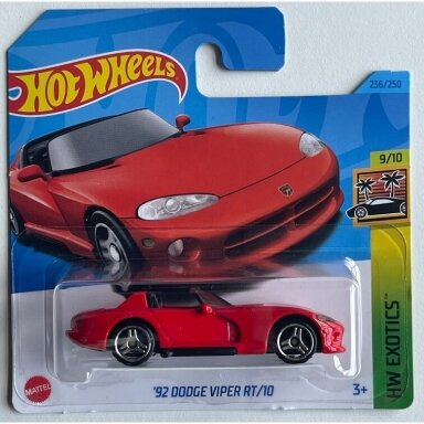 Hot Wheels Mainline 92 Dodge Viper RT/10 red