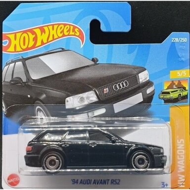 BROKEN CARD!!!  Hot Wheels Mainline 94 Audi Avant RS2 Black
