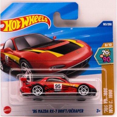Hot Wheels Mainline 95 Mazda RX-7 Drift/Deraper Red
