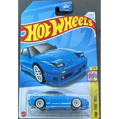 Hot Wheels Mainline 96 Nissan 180SX Type x blue Long card Guaranteed For Life