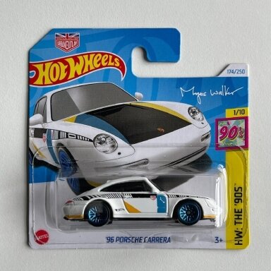 Hot Wheels Mainline 96 Porsche Carrera White Magnus Walker Short card