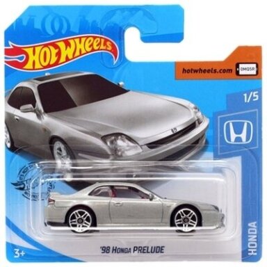 Hot Wheels Mainline '98 Honda Prelude Silver Short Card