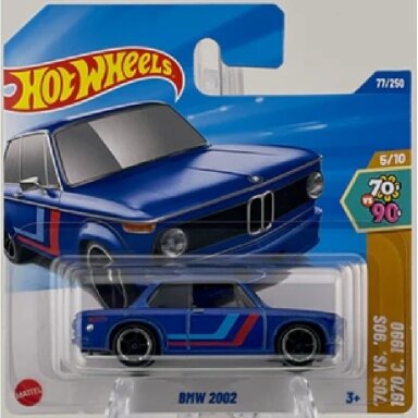 Hot Wheels Mainline BMW 2002 Blue Short Card