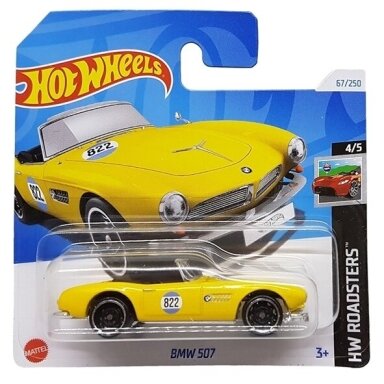 Hot Wheels Mainline BMW 507 Yellow Short card