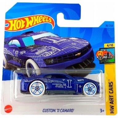 Hot Wheels Mainline Custom 11 Camaro blue