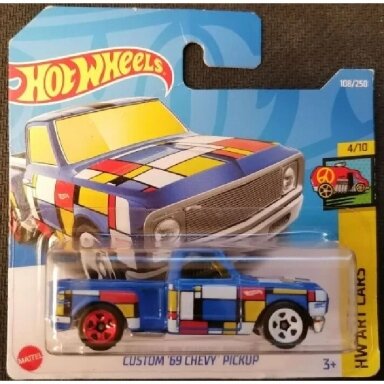 Hot Wheels Mainline Custom 69 Chevy Pickup Blue