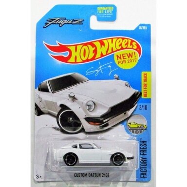 Hot Wheels Mainline Custom Datsun 240Z White Long card Guaranteed For Life